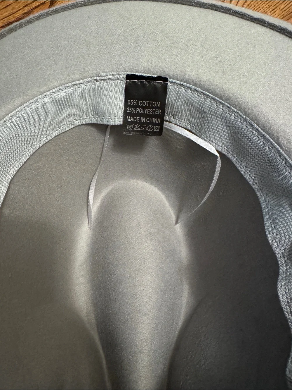 Gray Wide-Brim Felt Fedora with Slim Black Band